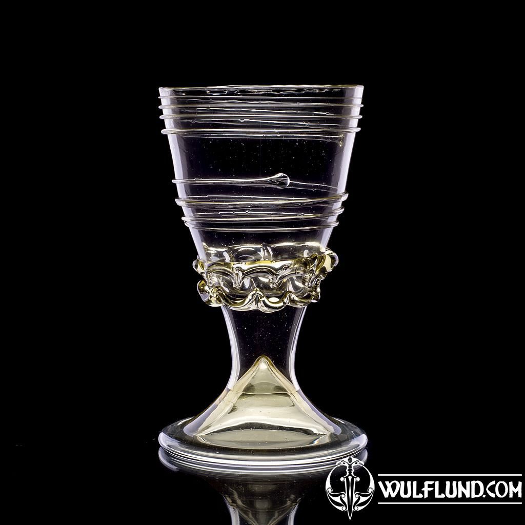 Medieval Wine Glass, 14th century, France, Set of 2 répliques historiques  de verre Verre et céramique Nous faisons revivre l'histoire !