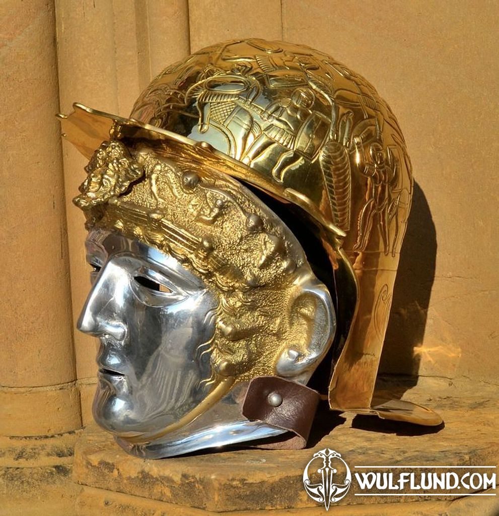 Roman Cavalry Face Helmet Roman and Celtic Helmets Helmets, Armour Helmets,  Shields - wulflund.com