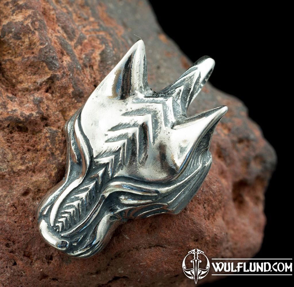 Viking Bangle Fenris Wolf Wolf Head Silver Fenrir Celtic Medieval Satr 