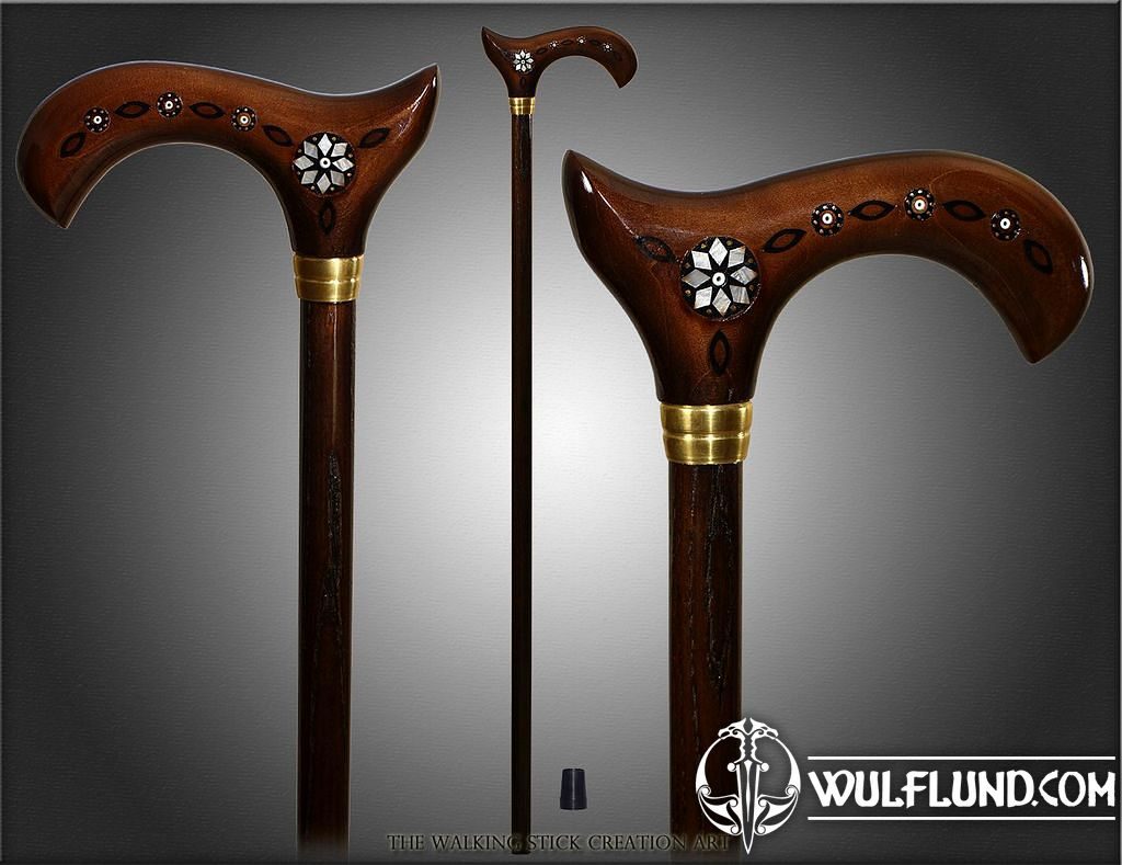 INLAY, Folk - Walking Stick, Cane Walking Canes Wood - wulflund.com