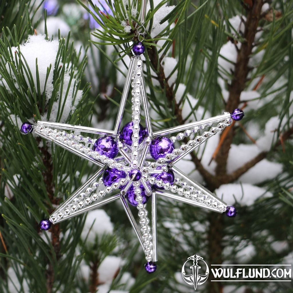 PURPLE STAR, Yule Decoration from Bohemia vánoční ozdoby Yule ...