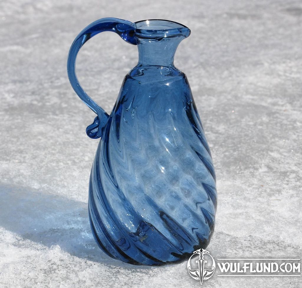 Carafe bleue - verre historique répliques historiques de verre Verre et  céramique - wulflund.com