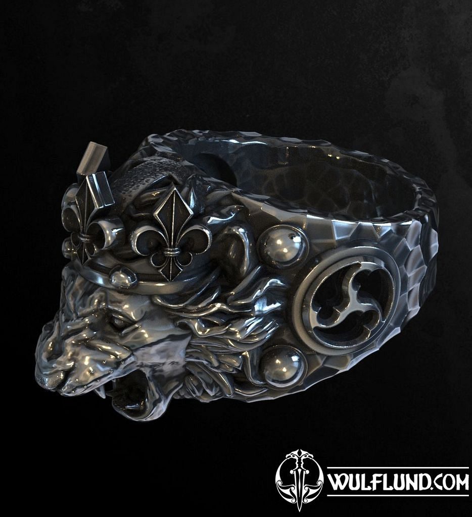 LION, King's Silver Ring rings - historical jewelry silver jewels,  Jewellery - wulflund.com