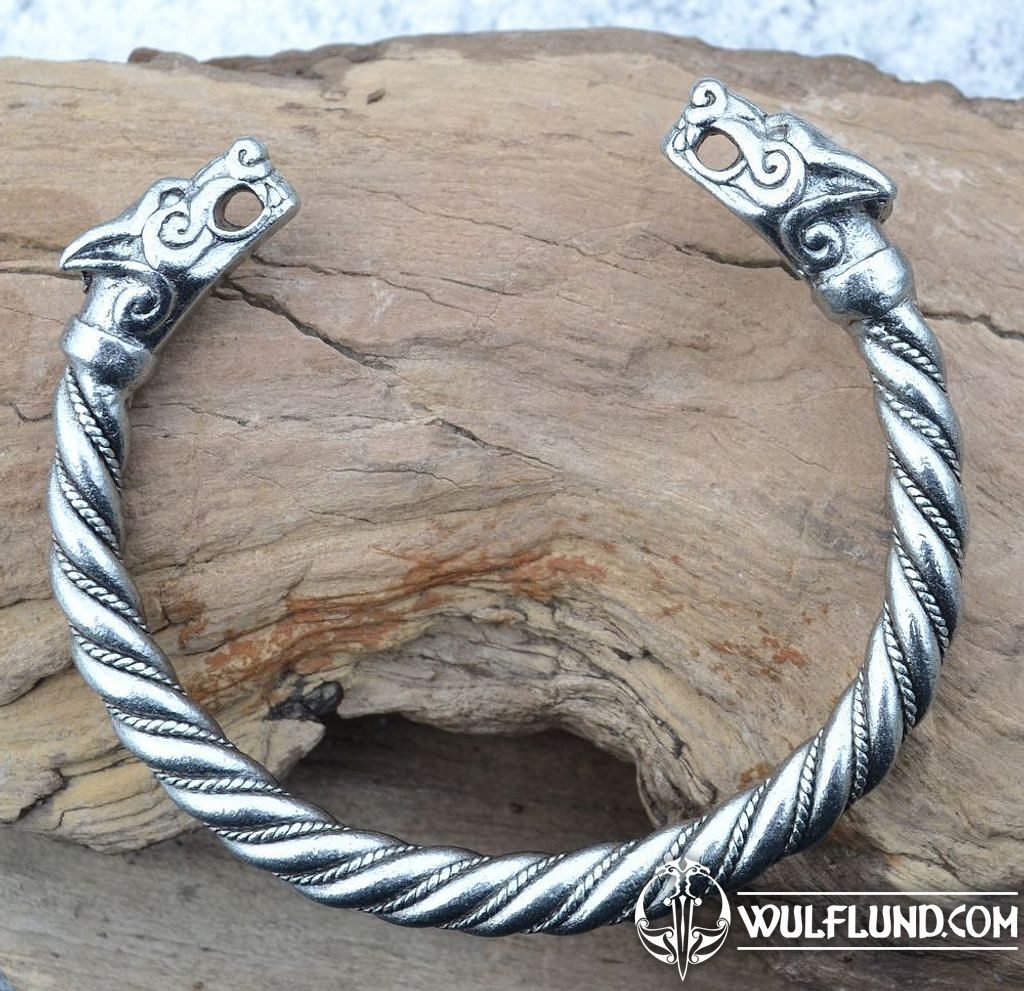 FENRIR, viking wolf bracelet - pewter - wulflund.com