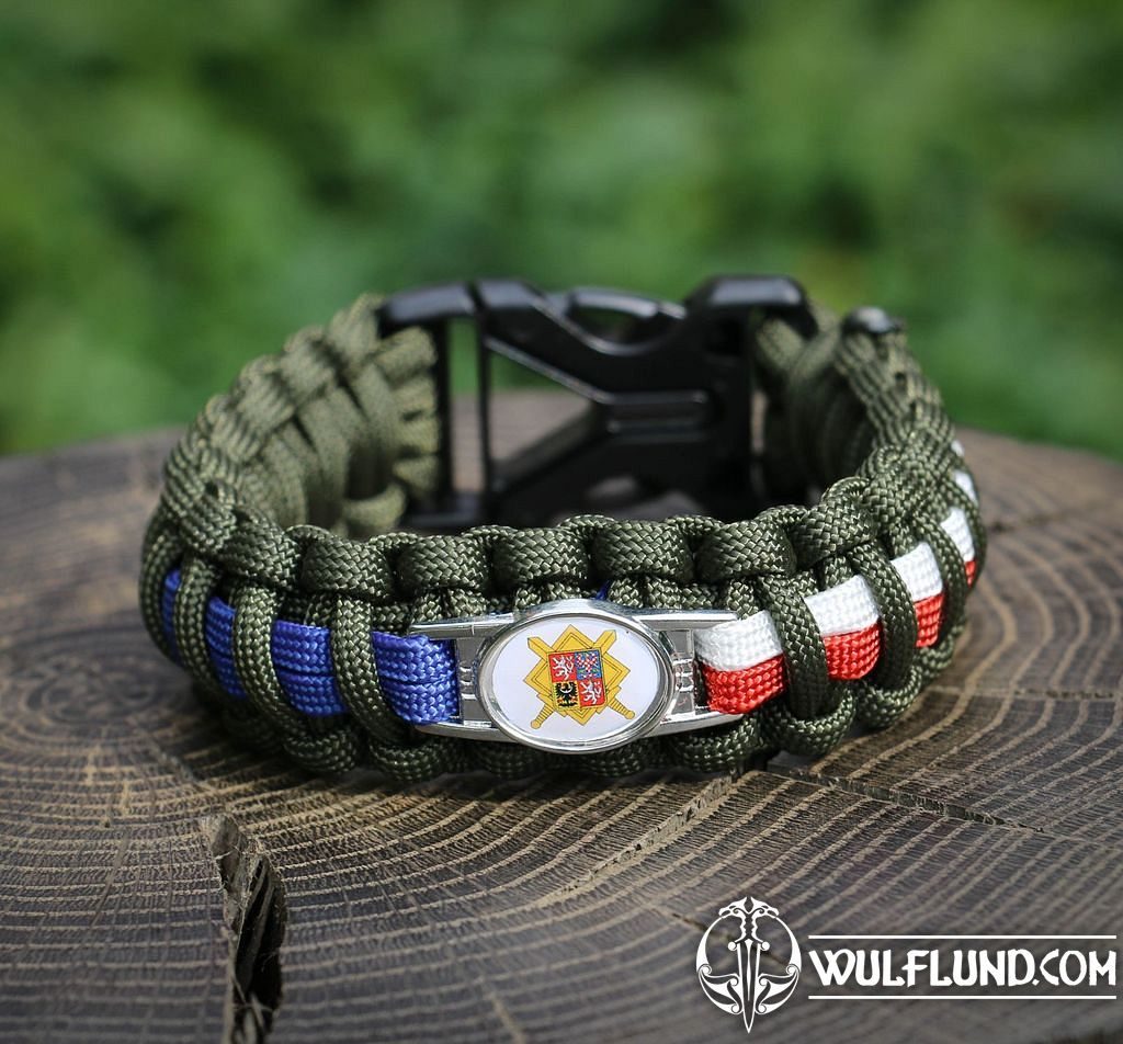 Paracord Bracelet, soldier - Czech Army paracord - survival bracelets  Survival, Torrin - wulflund.com