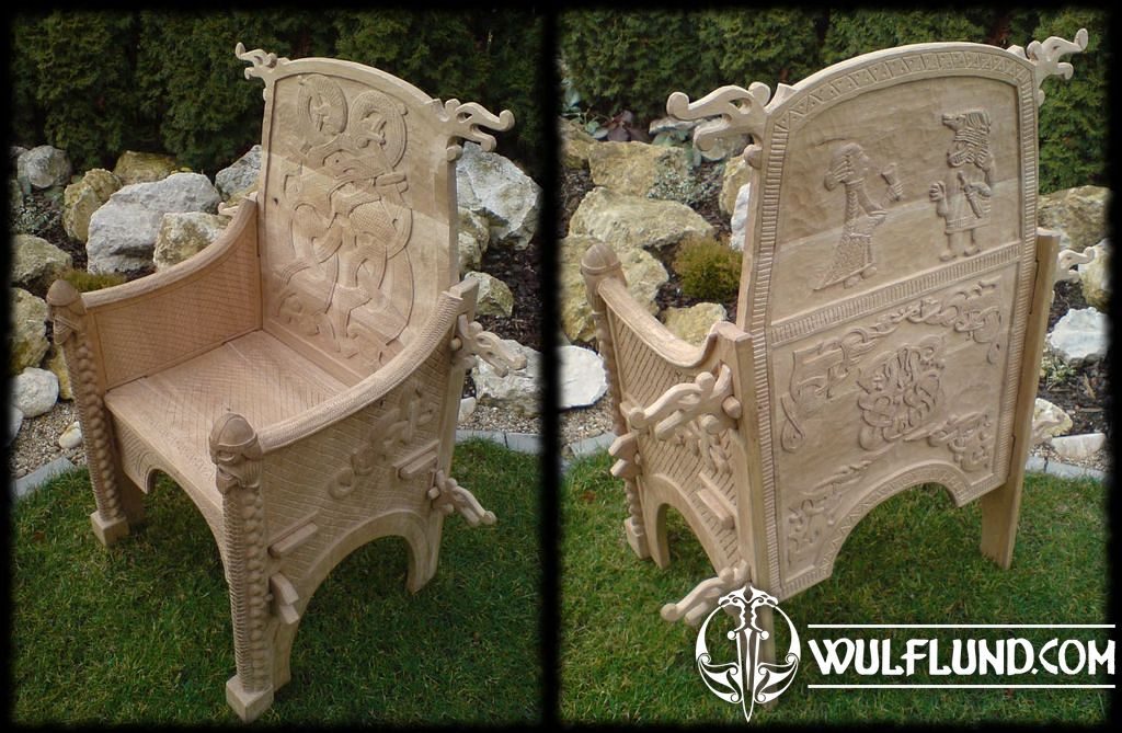 Viking throne chair clearance