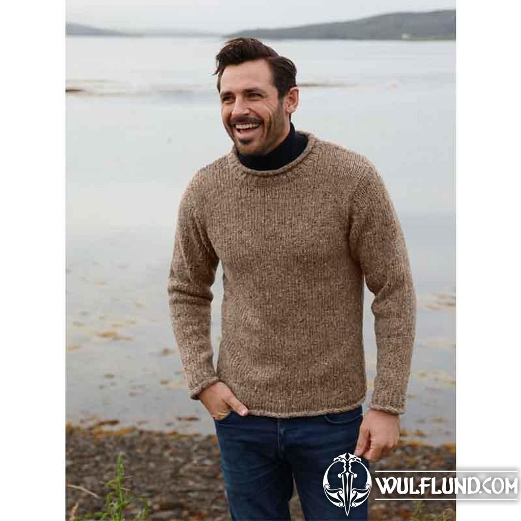 Irish Fisherman Roll Neck Sweater Irische Wollpullover Wollprodukte -  wulflund.com