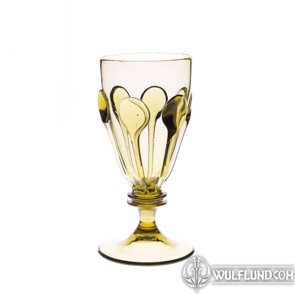 PERCHTA Tschechische mittelalterliche Tasse, grünes Waldglas Repliken  historischer Glas Keramik - wulflund.com