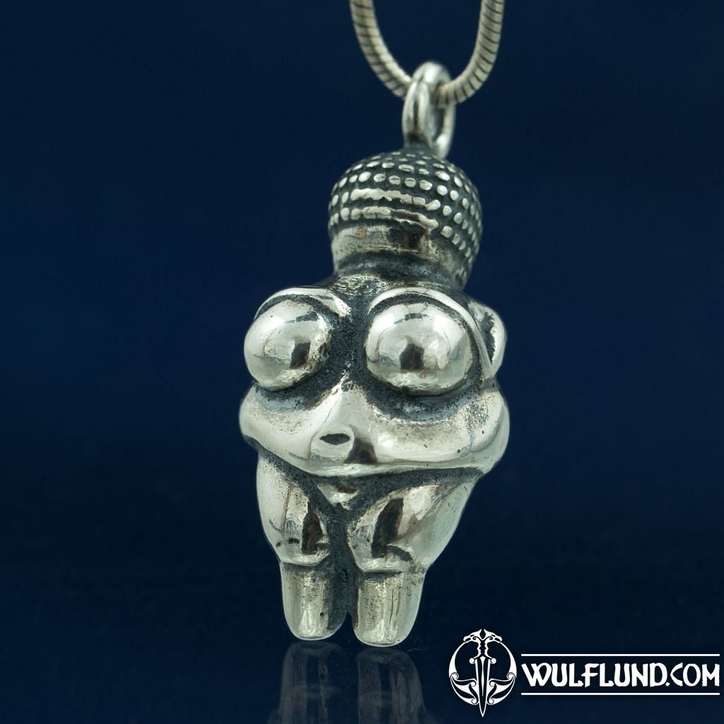 Sterling Silver Goddess necklace Feminist jewelry Handmade Pachamama pendant Venus of Willendorf Fertility pendant
