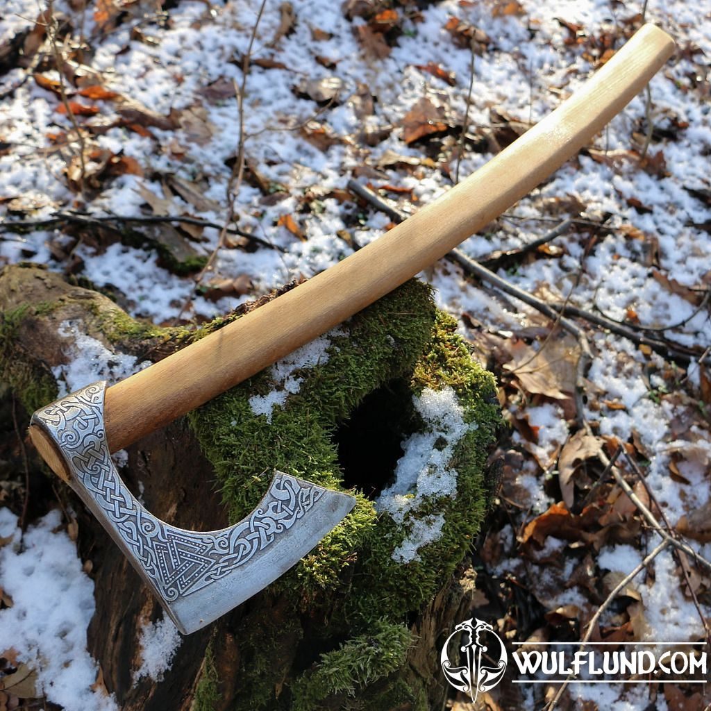 Hache viking de combat - Armes & Armures, Haches et lances