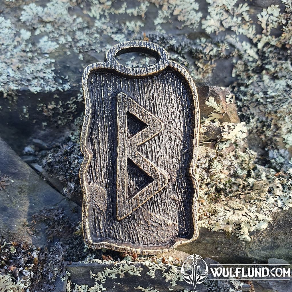 BERKANO - Rune Pendant, Zinc ant. brass Rune bijoux par catégorie,  Bijouterie - wulflund.com