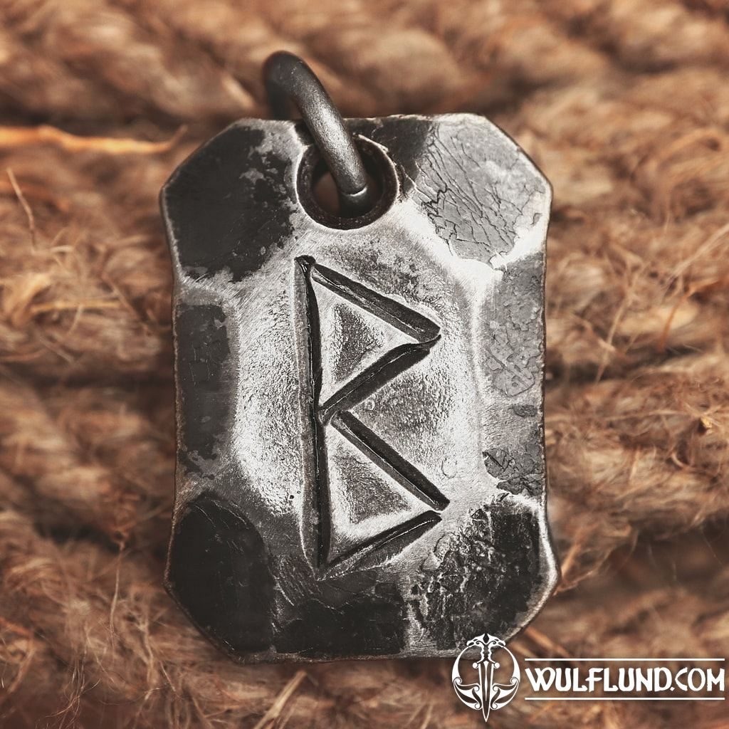 BERKANO, forged iron rune pendant rune pendants amulets and talismans,  Jewellery - wulflund.com