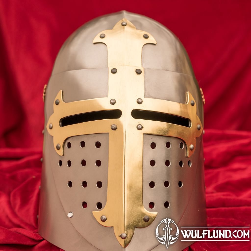 PŘILBA HRNEC ITALSKÝ, MOSAZ medieval helmets Helmets, Armour Helmets,  Shields - wulflund.com
