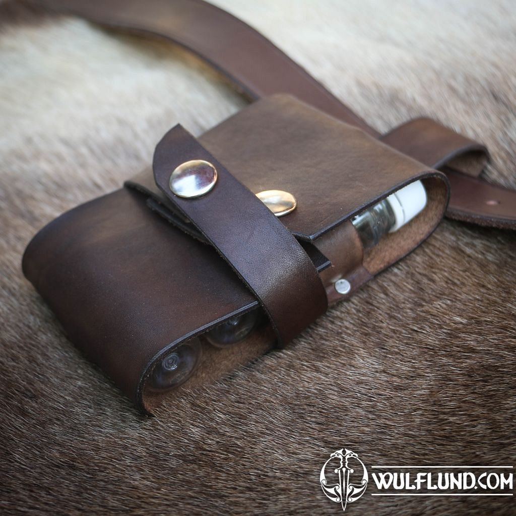 Leather Belt Pouch Bushcraft, Leather Pouch Camping
