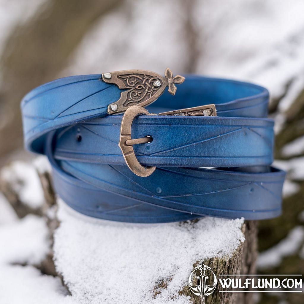 Bleu-Roi, ceinture en cuir médiévale - wulflund.com