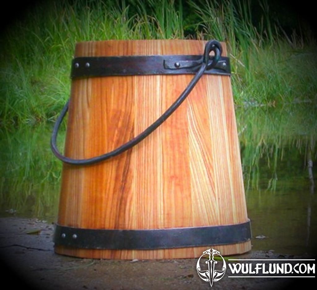 WOODEN WATER BUCKET, round shape Manufacture of