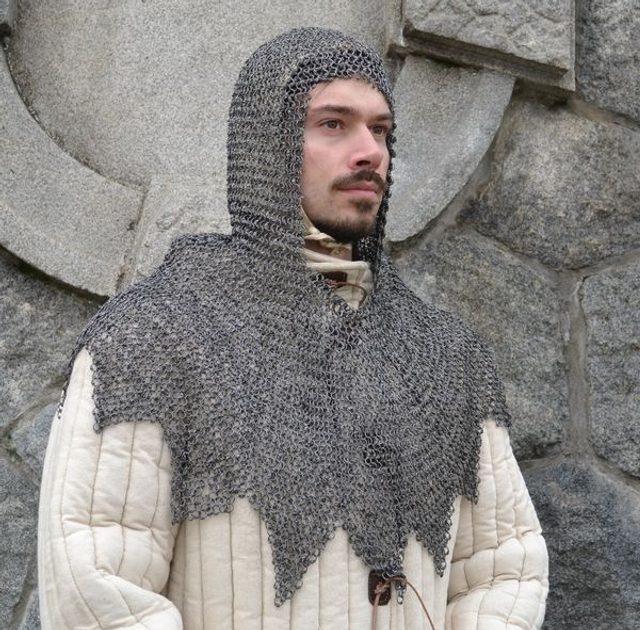 Riveted Chainmail Coif, 8 mm chain mail armour Armour Helmets, Shields We  make history come alive!