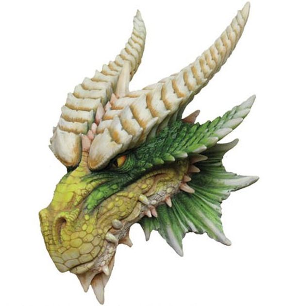 GREEN DRAGON, wall plaque dragons Pagan decorations