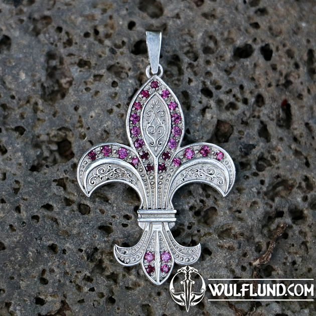 Pendentif En Argent Sterling Avec Fleur Et Strass Transparent - Bijou Vintage Brillant - Occasion En Bon état