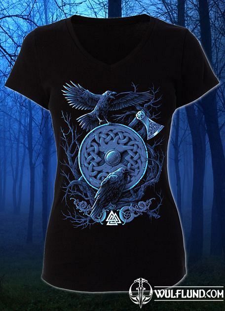 Odin Ravens Huginn & Muninn | Viking Celtic Myths Men Women T-Shirt