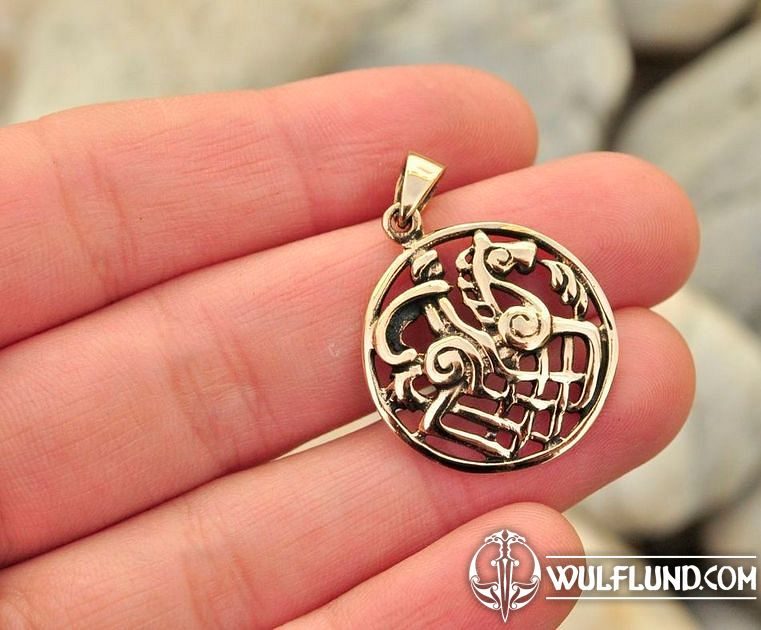 Woden Odin Sleipnir Viking Norse God Horse Pendant Cord Necklace & Gift Pouch