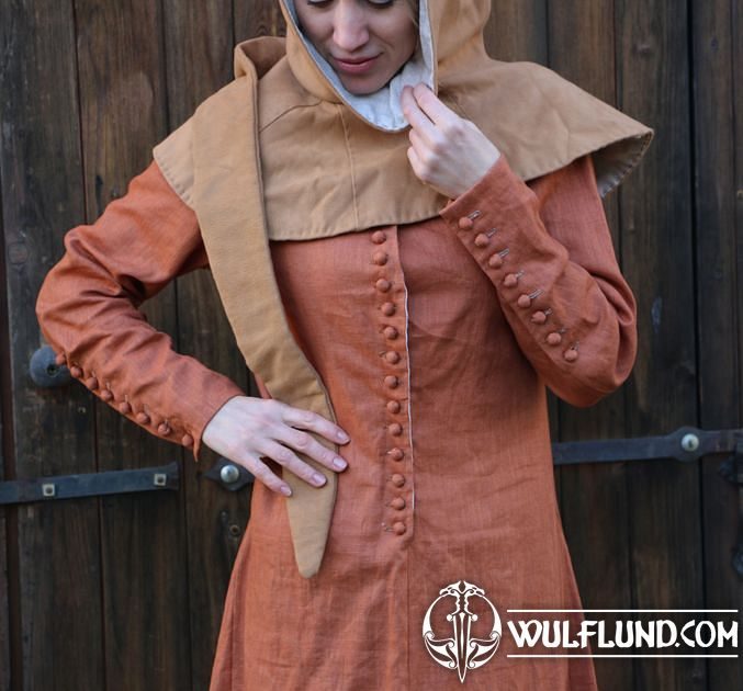 Costume Médiéval Elfe Femme - Robe Longue, Corset, Oreilles D'elfe, Couronne De Fleurs (6 Pièces)