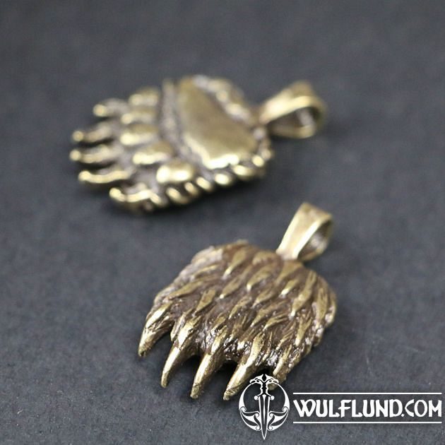 Collier Pendentif Ours Aigle En Os Et Argent 925 - 81stgeneration, Neuf Avec étiquettes
