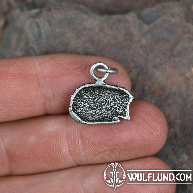 HEDGEHOG, zinc pendant, antique silver Drakkaria All pendants, our