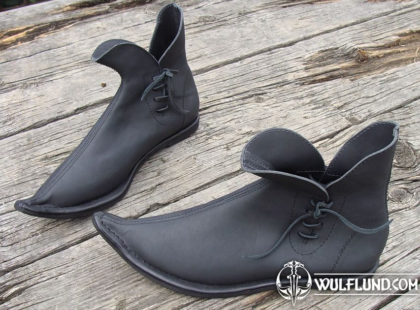 MEDIEVAL TULIP BOOTS, low, Gothic Poulaines - wulflund.com