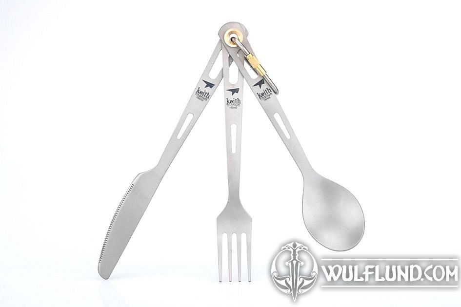 Titanium Cutlery Set: Spoon, Fork & Knife