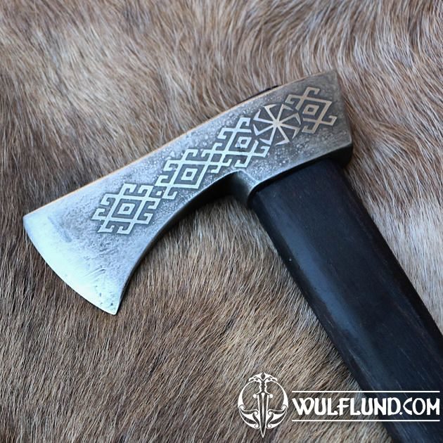 KOLOVRAT VALASKA traditional forged Carpathian Axe - etched Drakkaria axes,  poleweapons Weapons - Swords, Axes, Knives We make history come alive!