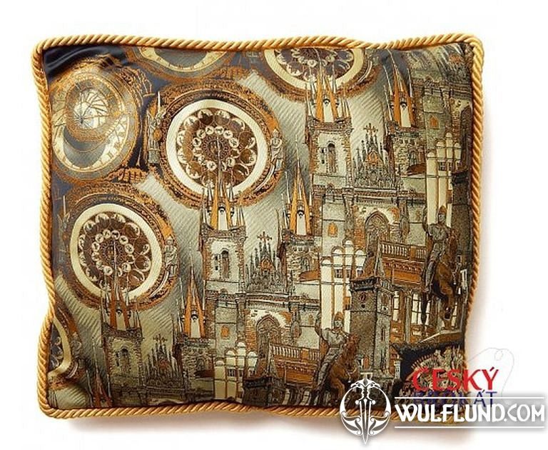 Pillow Prague, ocher mugs, goblets, scarves Pagan decorations