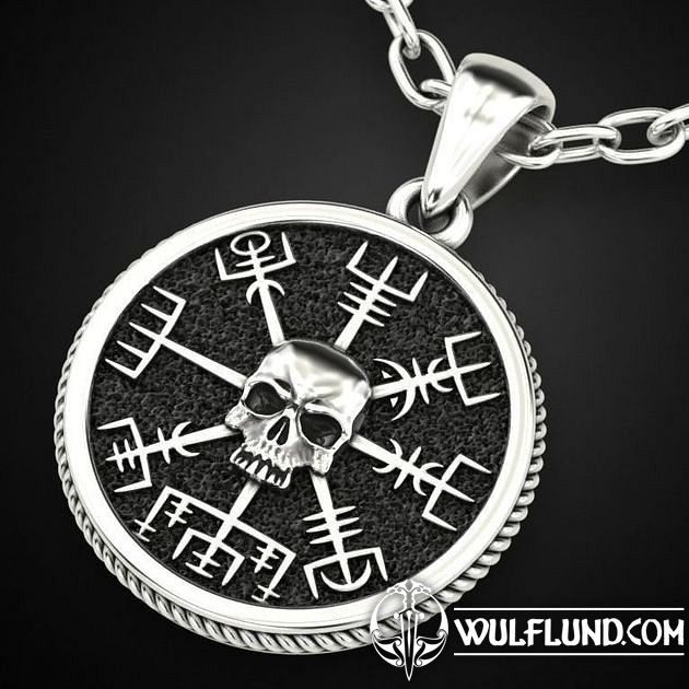 Collier avec pendentif clef et tête de mort main image 0