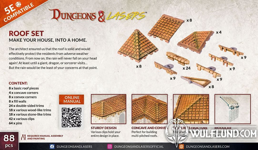 Dungeons & Lasers: Roof set Archon Studio Wargaming, Games and books ...