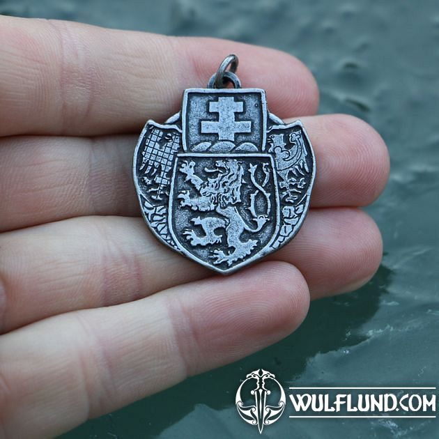 Légion tchécoslovaque, armoiries, zinc Drakkaria Tous les pendentifs