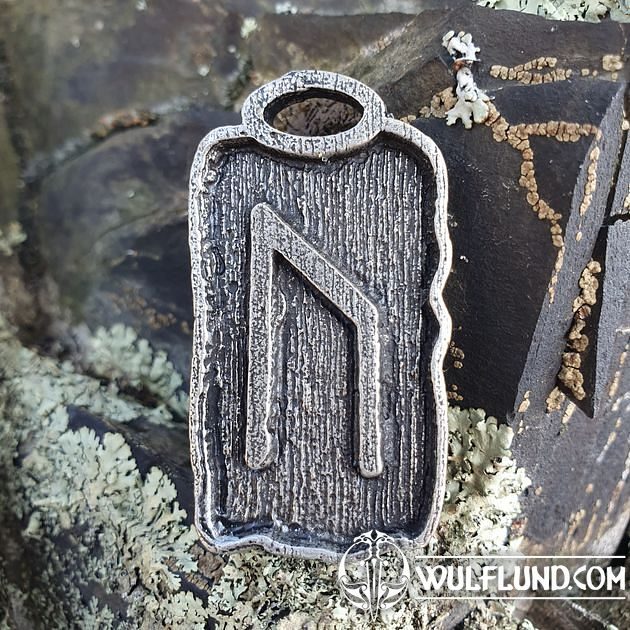 URUZ pendant, rune, zinc Drakkaria rune pendants amulets and
