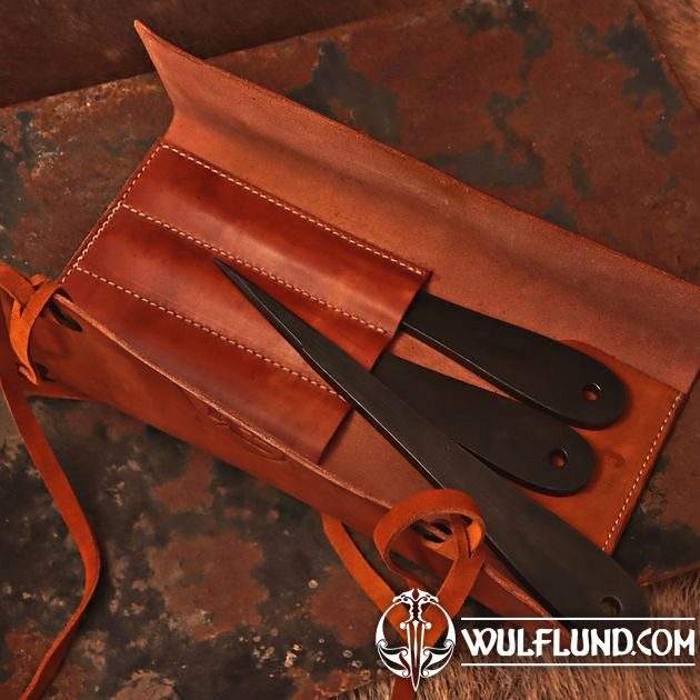 Leather Case for Throwing Knives, brown Hádek Accessories for throwing