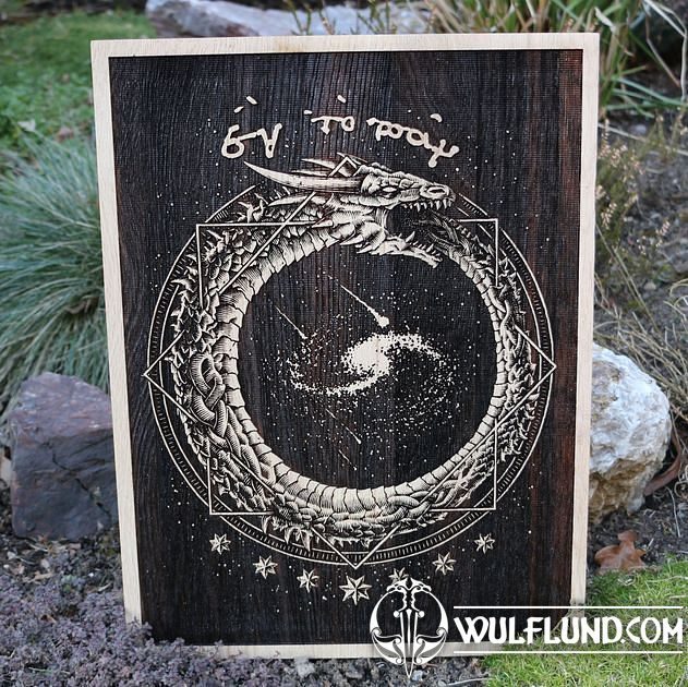 Ouroboros Star Wall Art in Pink Foil