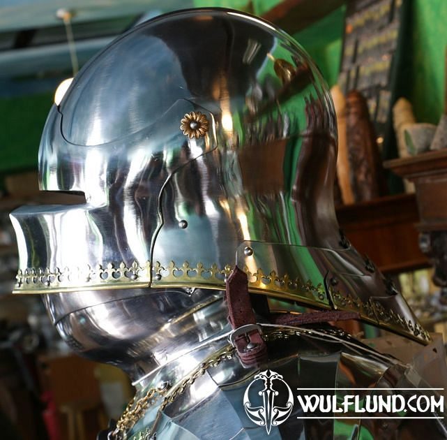 CUSTOM SUIT OF ARMOUR WITH SALLET, polished, 1.5 mm Suits of Armour