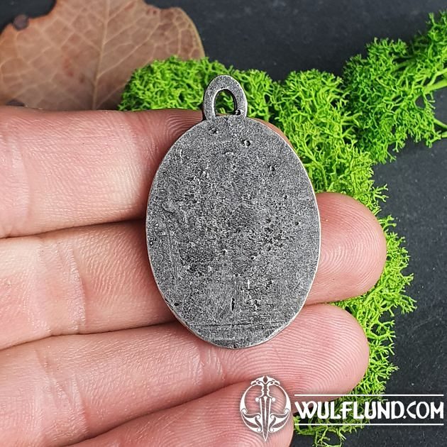 Pendentif Victorien Ancien - Lune à Deux Visages, Argent Massif 925, Breloque