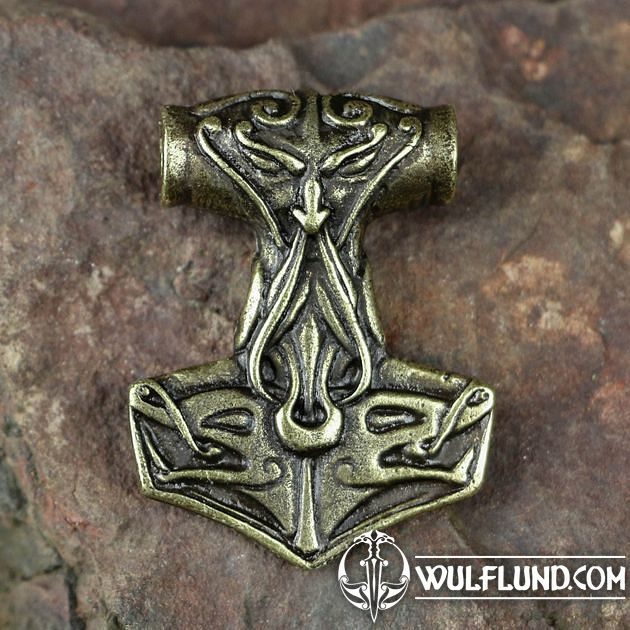 TÓR, Thors Hammer, Zink, Altmessing Drakkaria Wikingeramulette Amulette