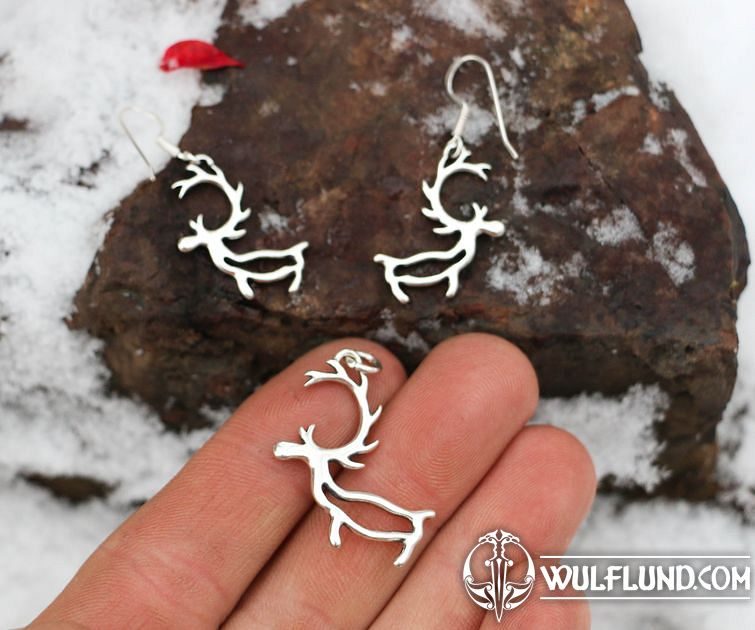 Boucles D'oreilles Renne Noël En Argent 925 - Pour Femme, Fille, Hypoallergénique, Cadeau Festif