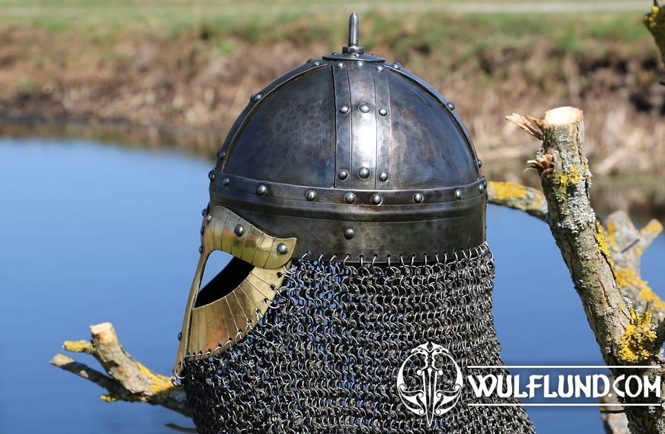 Casque Viking Gjermundbu Avec Masque – Acier, Style Médiéval, Reproduction – Pour LARP, Reconstitution, Déco