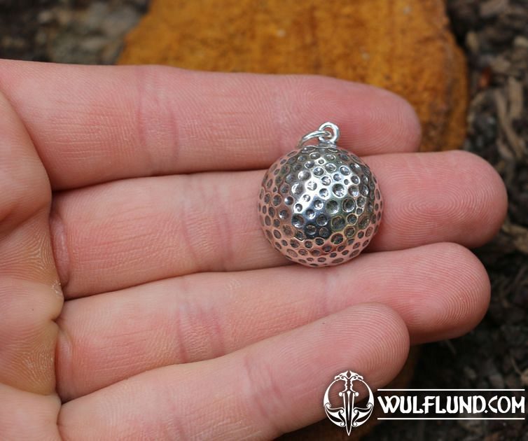 NKlaus ciondolo a catena 29x12,7 mm golfista argento 925 rodiato parzialmente opaco 13756