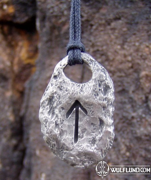 Teiwaz The run of justice and courage Pendant with rune of  Tiwaz Rune of warrior