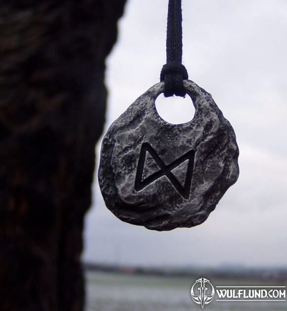 24" chain Dagaz for New Beginings Celtic Viking  Rune Pewter Pendant 