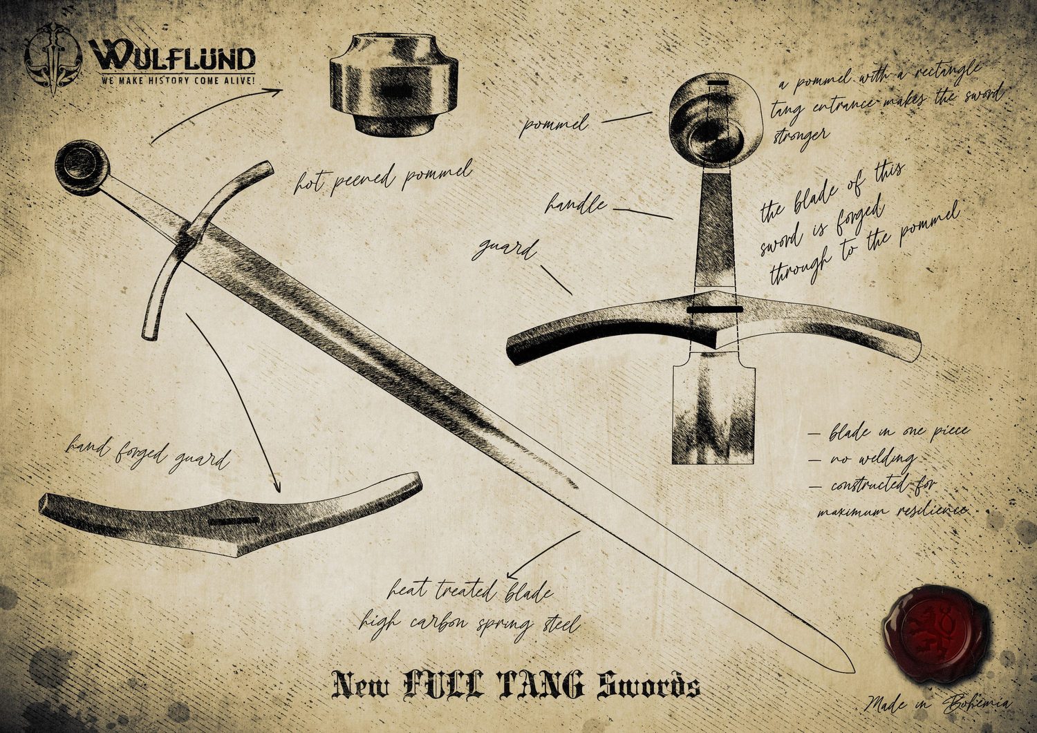 Wulflund medieval swords for Kingdom Come: Deliverance 2