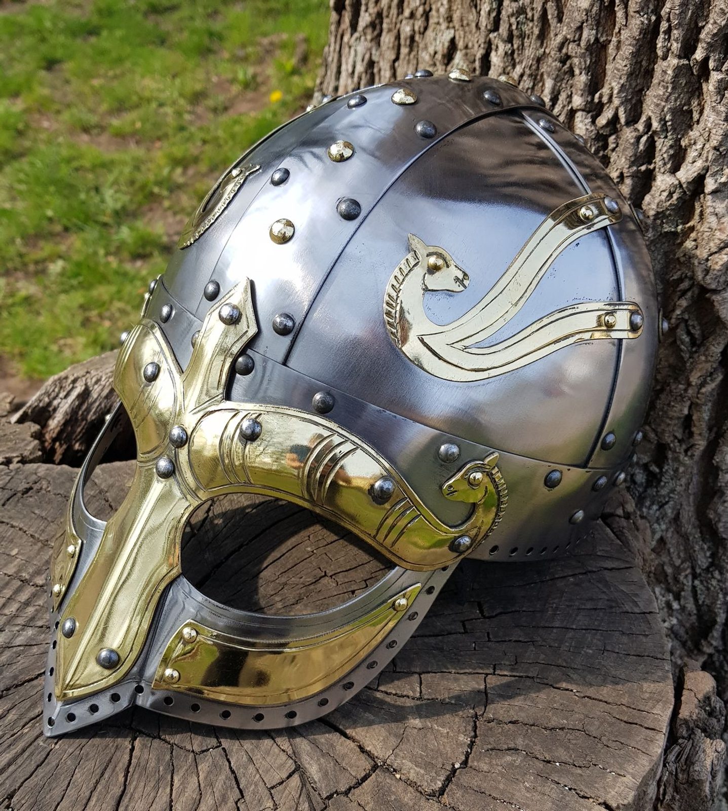 custom viking motorcycle helmet for SCA This helmet is made for theatre and LARP The Great Battle Of The