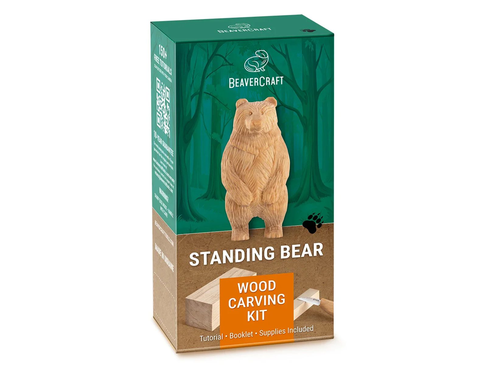 BeaverCraft Kit de Sculpture de Cuillère en Bois DIY04 – Set pour Débutants avec Couteau Sloyd et Croche – Loisirs Créatifs de Menuiserie pour Adultes et Enfants – Idée Cadeau Originale