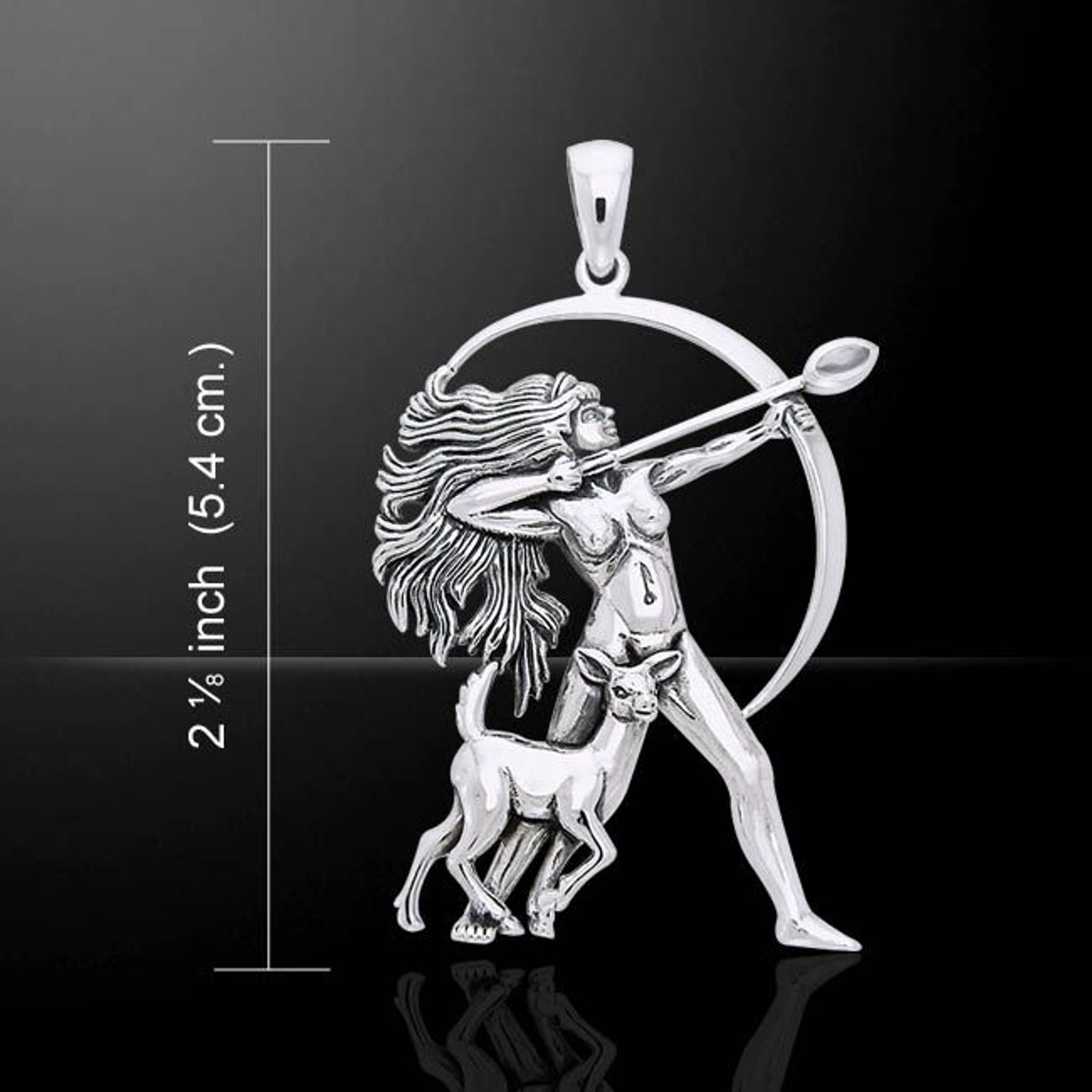 Diana Goddess Sterling Silver Pendant By Oberon Zell TPD1143